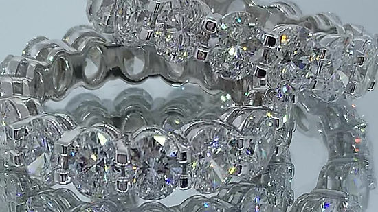 Lab Grown Oval Diamond Eternity Rings